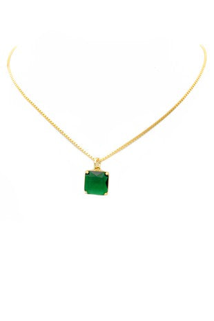Ashlyn emerald pendant necklace