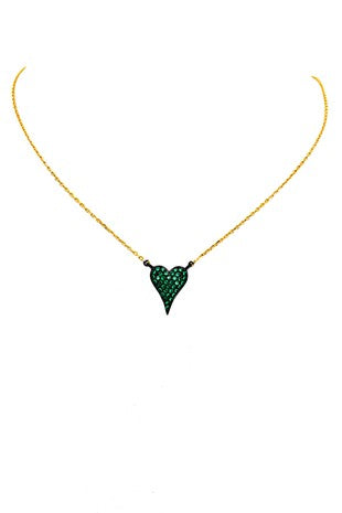 Emerald heart necklace