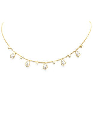 Crystal droplet necklace