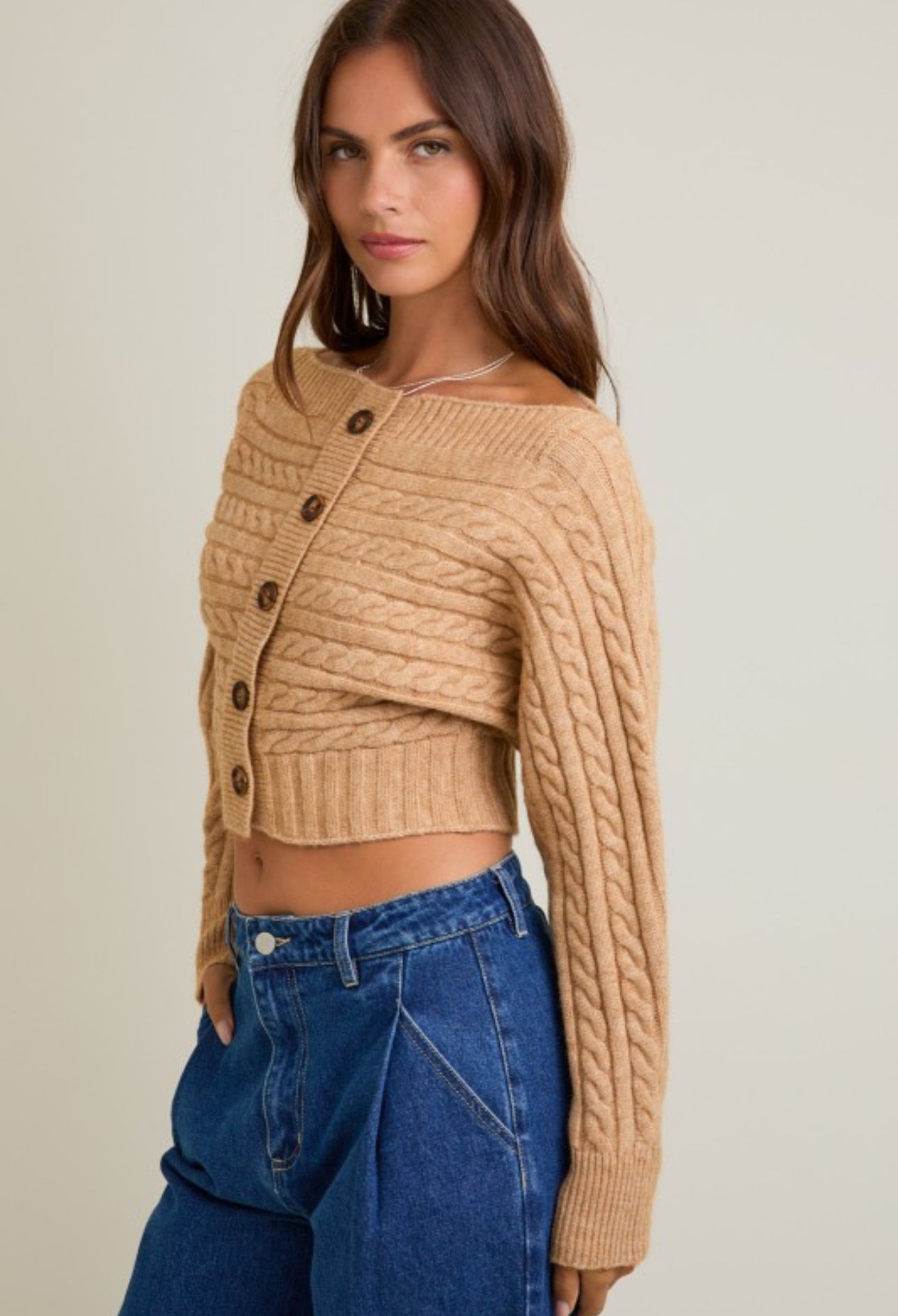Cheri off shoulder cardigan