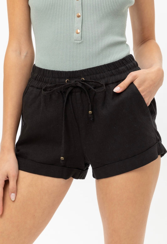 Laura Linen Drawstring Shorts