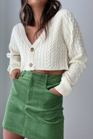 Basil Corduroy Mini Skirt