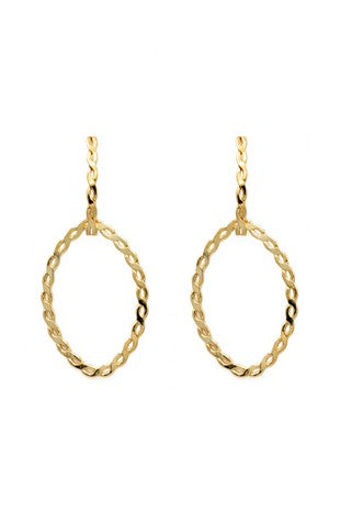 Drop it gold filled crystal dangle hoops