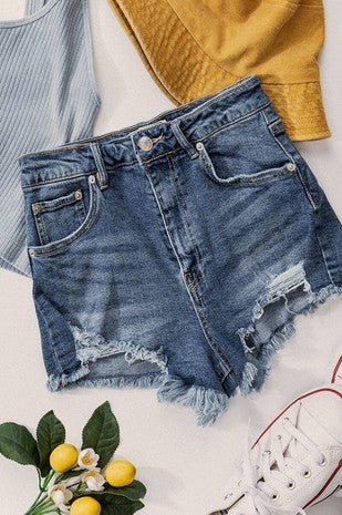 Daisy denim shorts