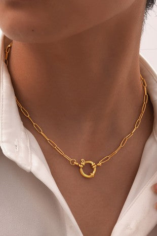 Golden Link Toggle Necklace