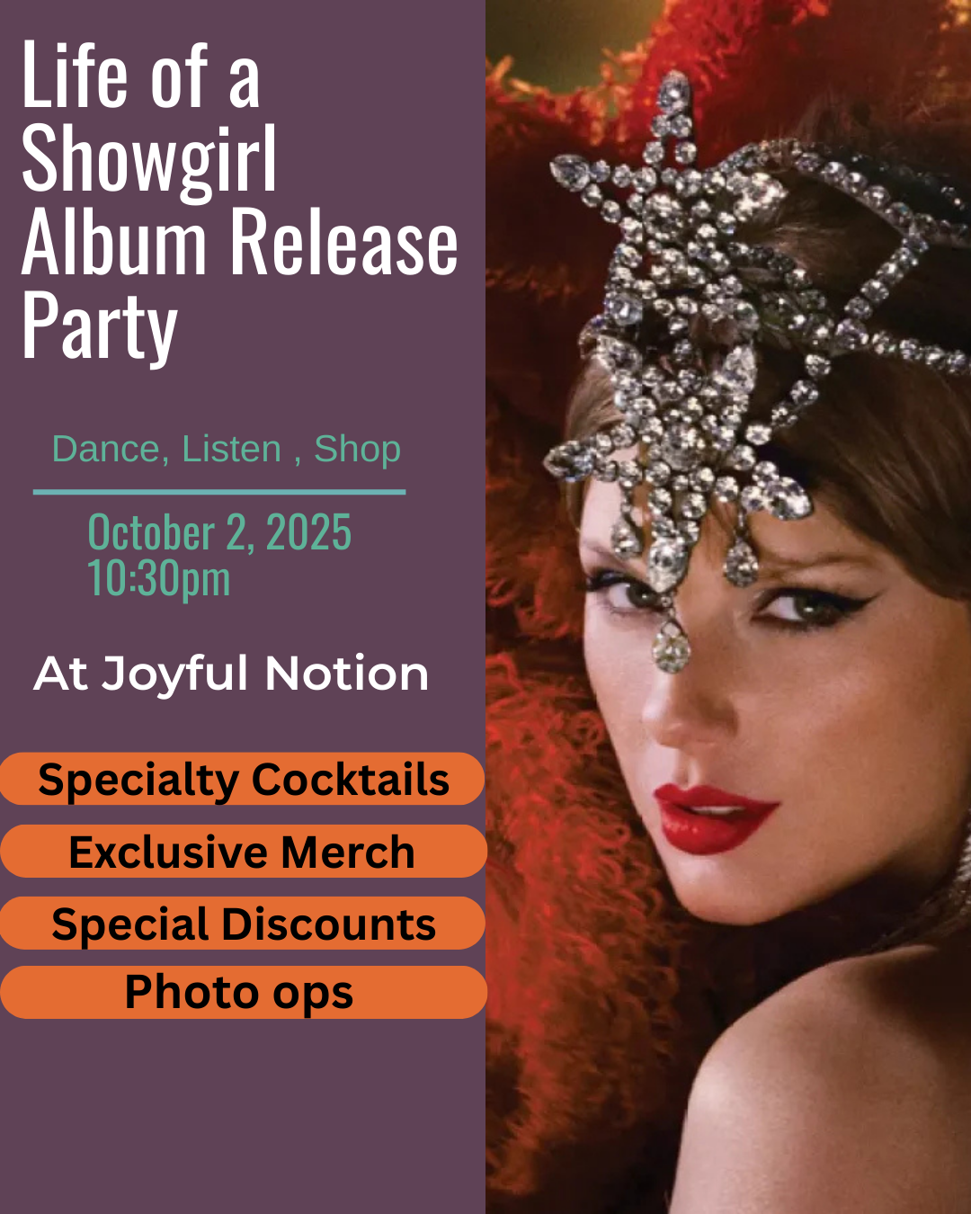 The Life of a Showgirl Album Release Dance Party General Admission