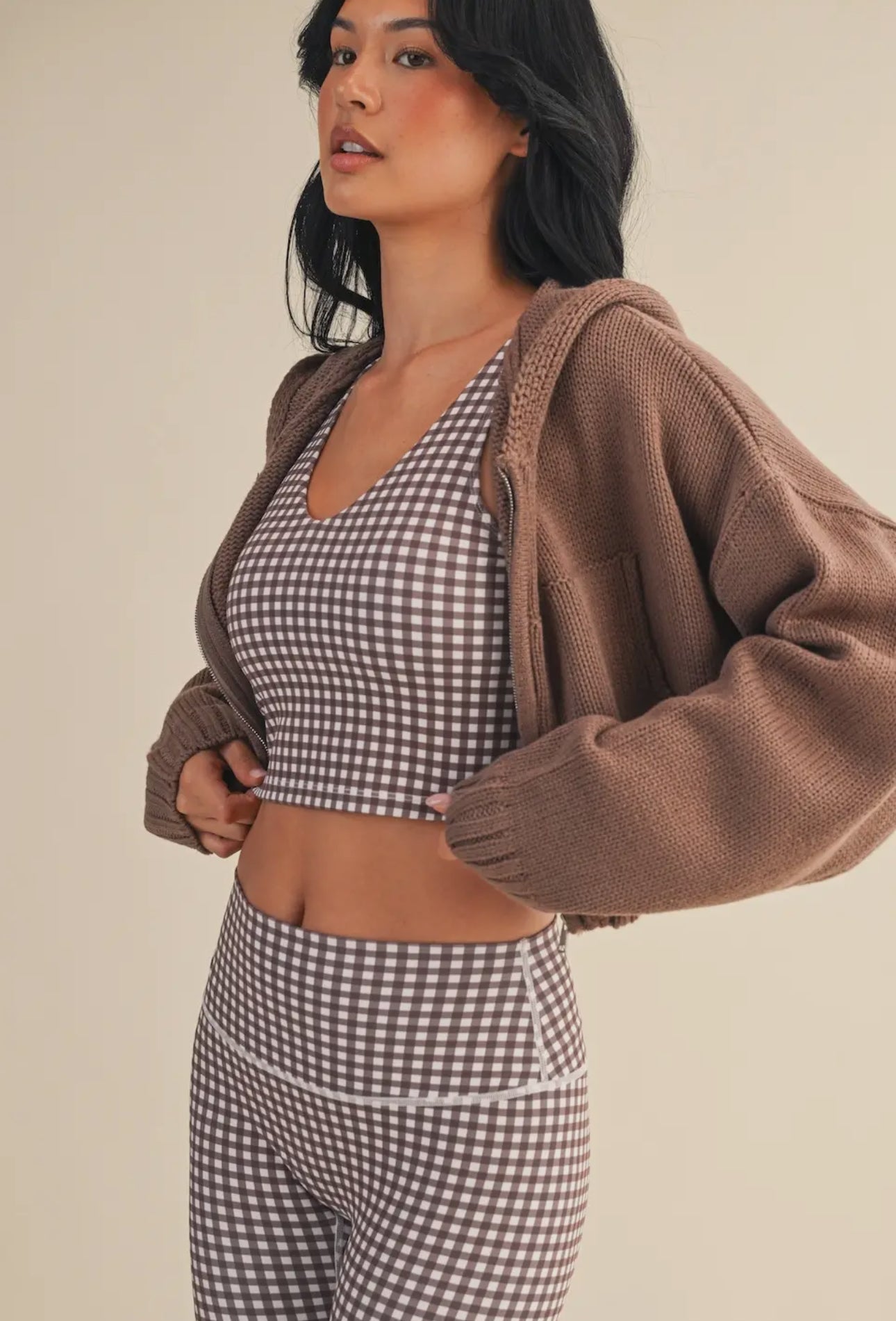 Gingham Performance Top