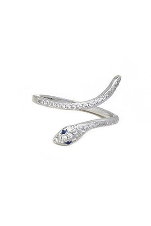 Crystal snake ring
