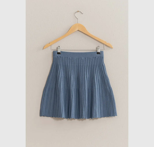 Knit high waisted skirt