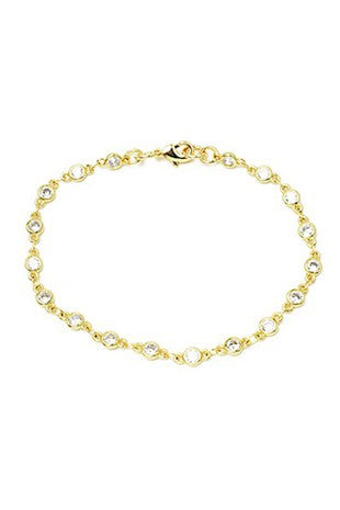 Dainty chain tennis bracelet
