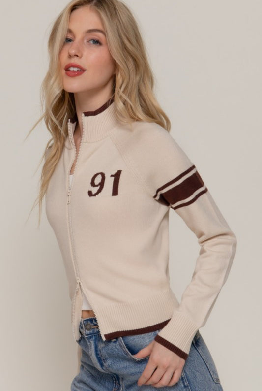 Varsity ’91 Knit Zip-Up