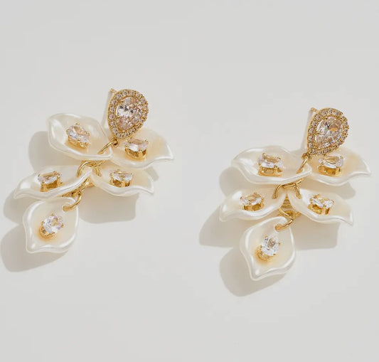 Pearly Petal Earrings