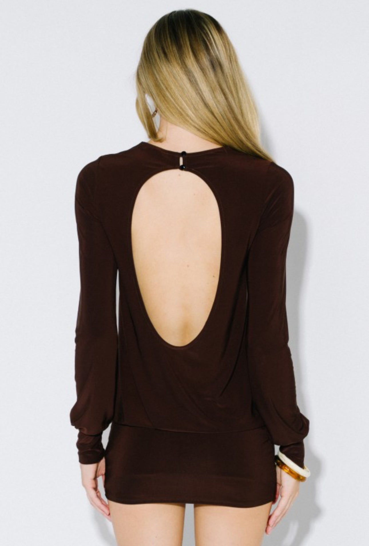 Open Back Mini Romper Dress