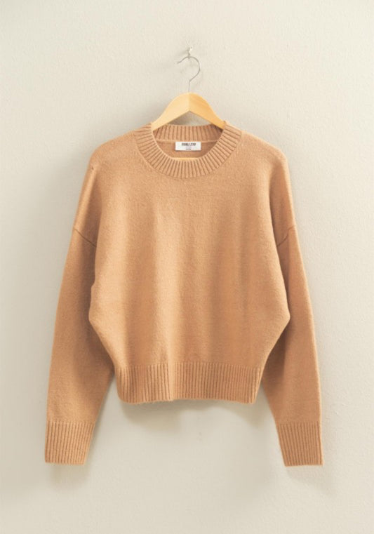 Camel Crew Neck Sweater