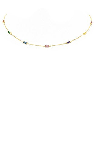 Gemma multi color gemstone necklace