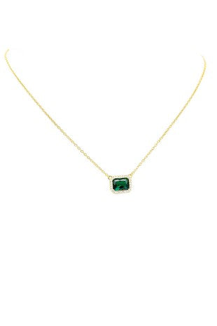 Emerald pendant necklace