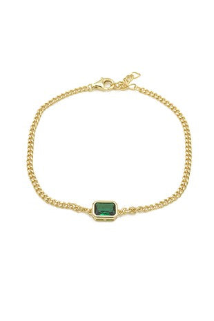 Emerald pendant bracelet