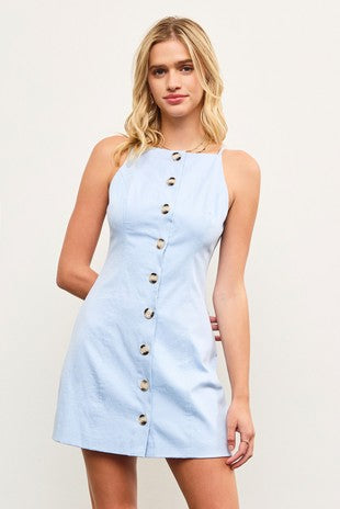 Coastal Breeze Button Dress